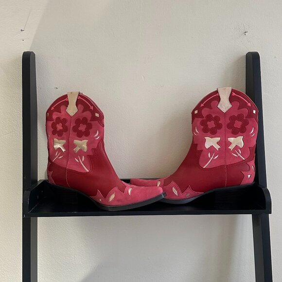 JEFFREY CAMPBELL ADORABLE PINK COWBOY BOOTS - Picture 4 of 4